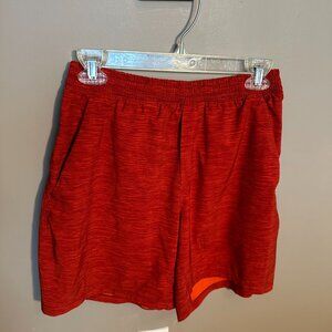 Lululemon Pace Breaker Linerless Orange 7" Athletic Gym Running Shorts